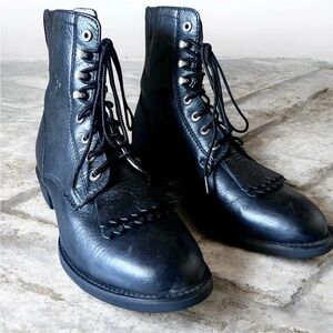 Ariat Heritage Lacer II Western Boots 33502 Black Leather Women’s 7.5 Black EUC